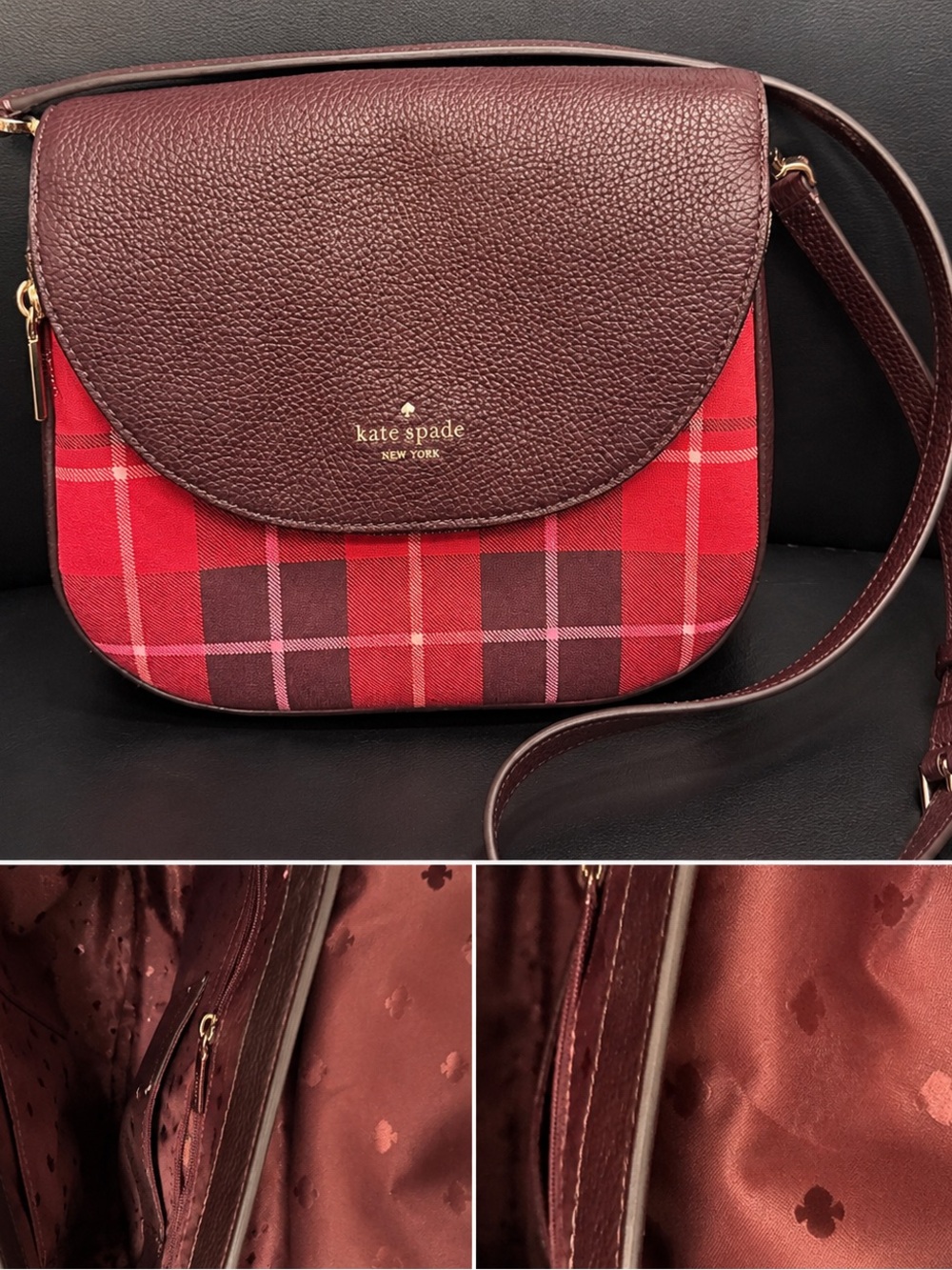 ❤️🖤 Kate Spade Plaid Crossbody Purse ❤️🖤